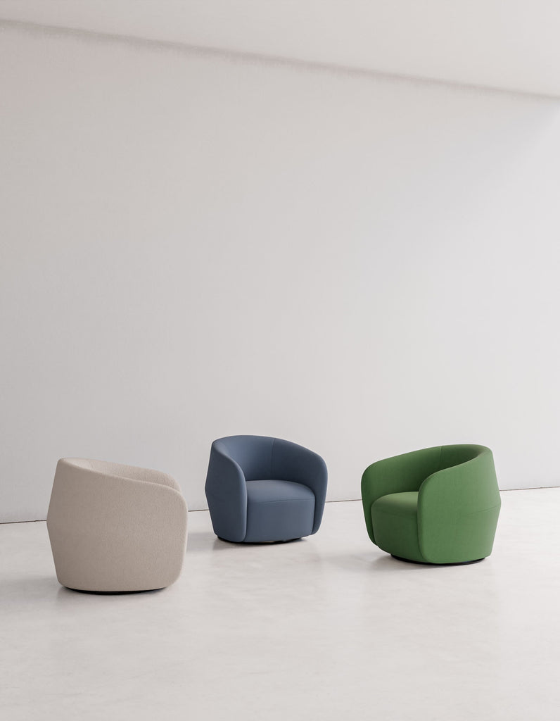 Fold Swivel Chair, Boli Bouclé