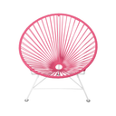 Condesa Chair, Pink Cord / White Base