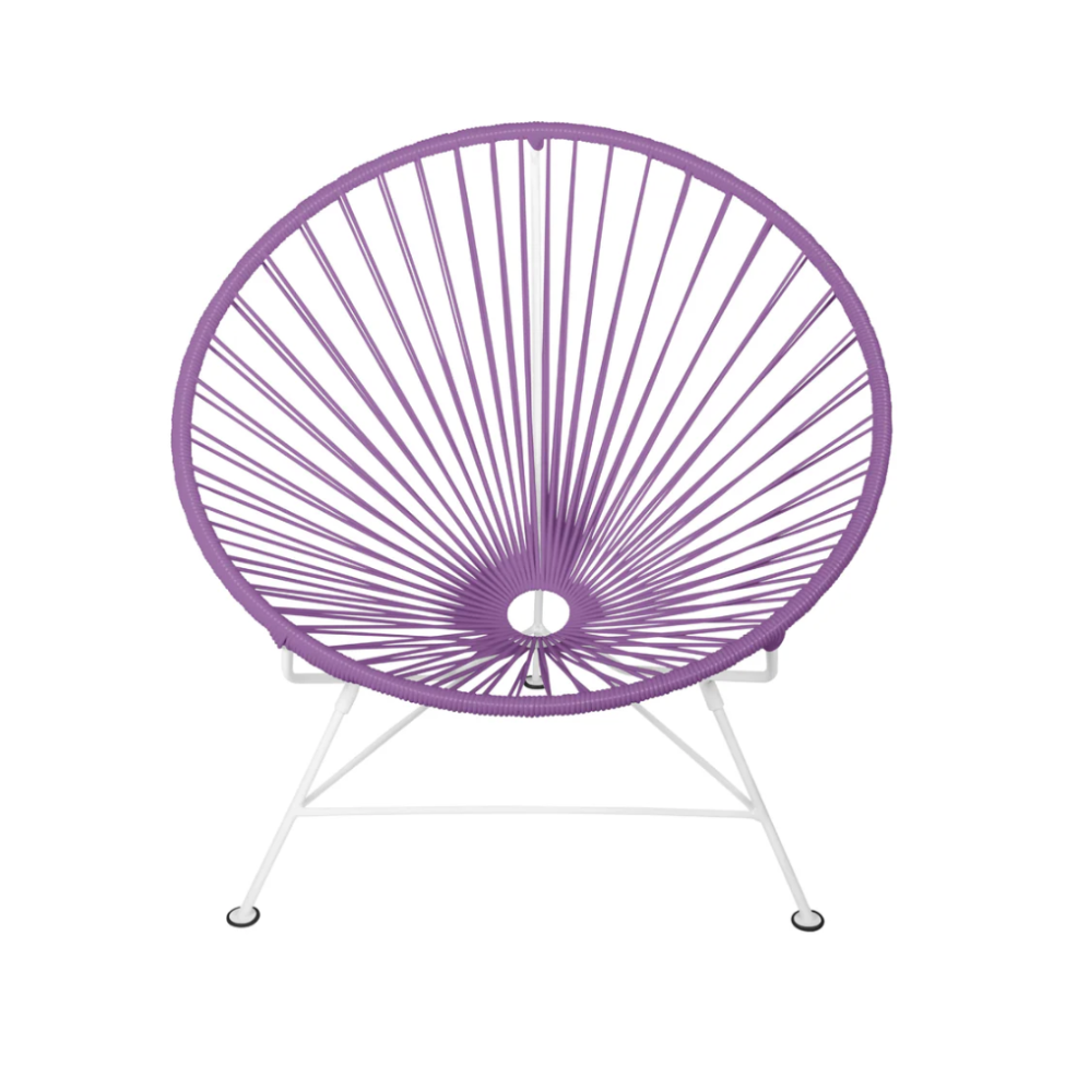 Condesa Chair, Light Purple cord/White Frame