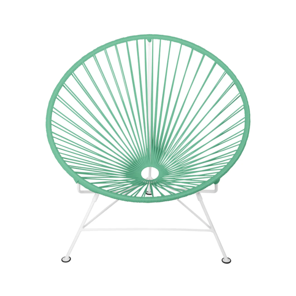 Condesa Chair, Sea Foam Cord/White Frame