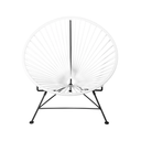 Condesa Chair, White Cord/Black Frame
