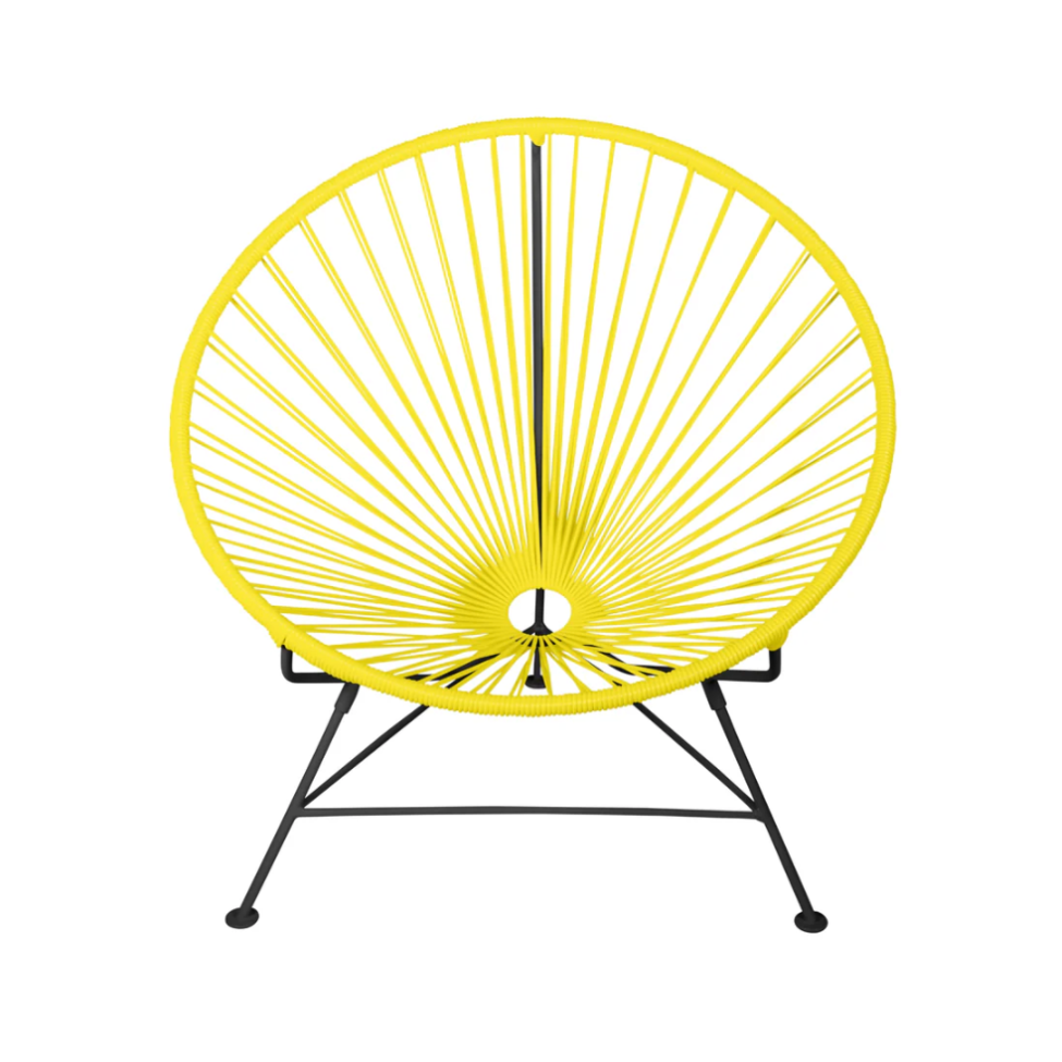 Condesa Chair, Yellow Cord/ Black Frame
