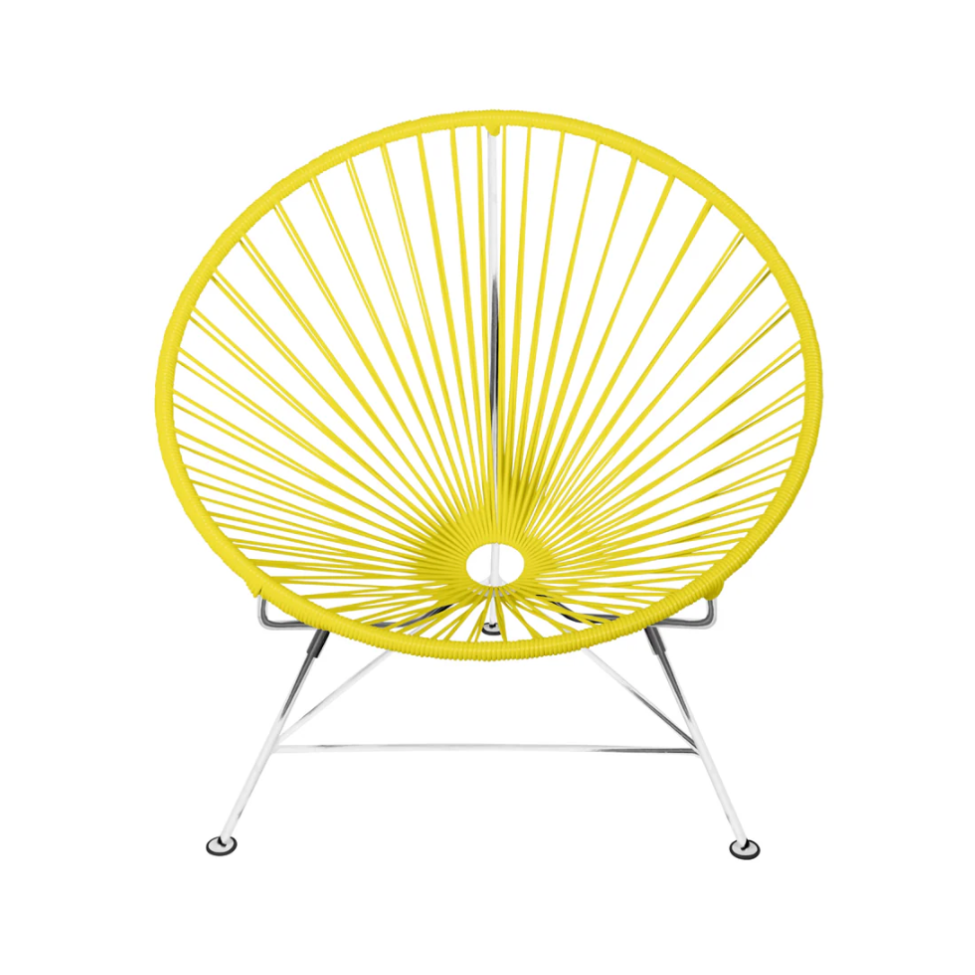 Condesa Chair, Yellow Cord/Chrome Base