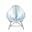 Acapulco Chair, Argentina Blue+White/White Frame