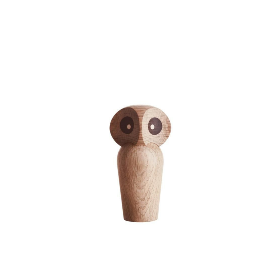 ArchitectMade Wood Owl, Small, Natural