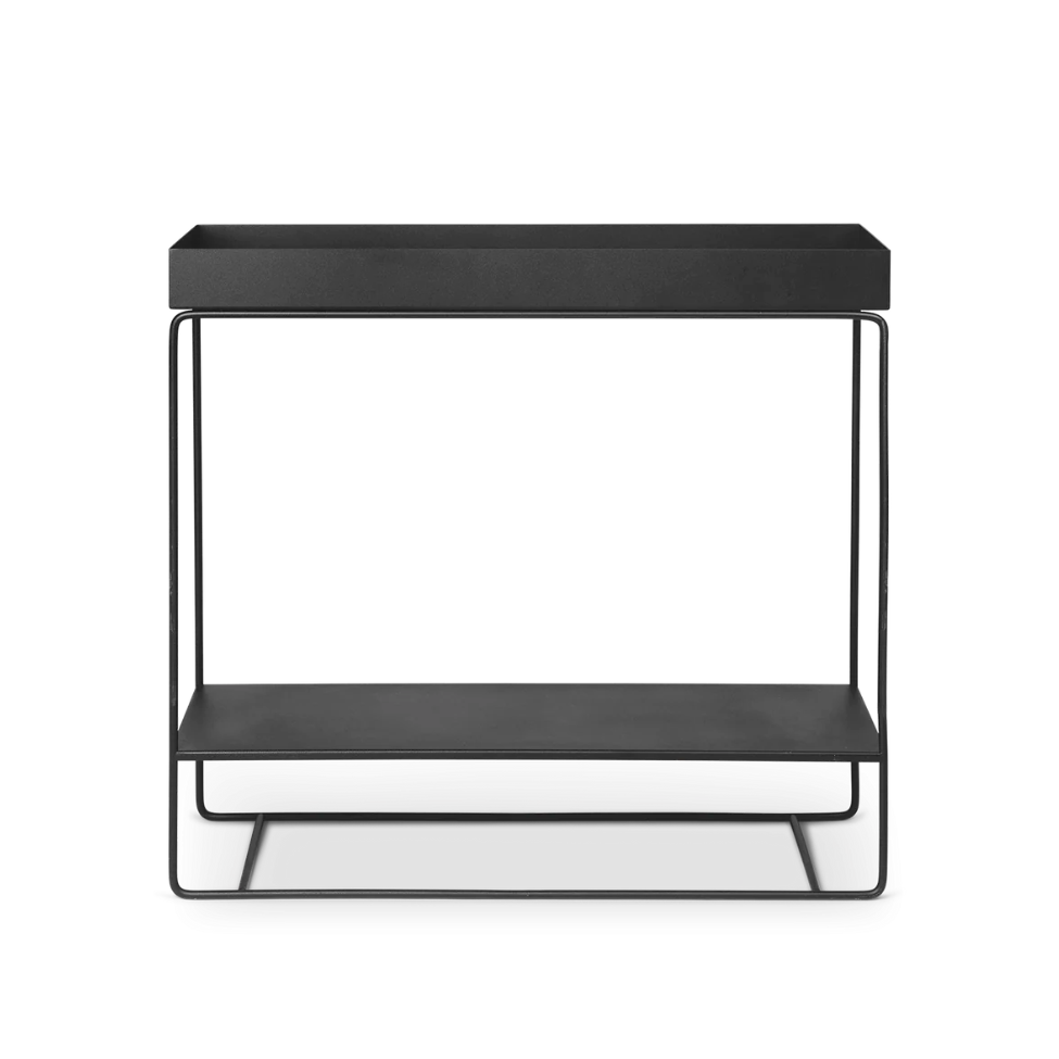 Plant Box, Rectangle, Two Tier, Black