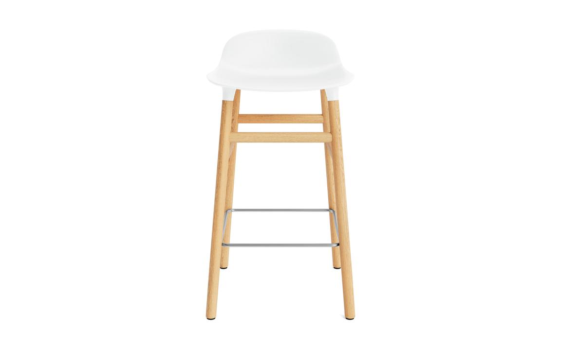 Form Stool 65cm, White/Oak