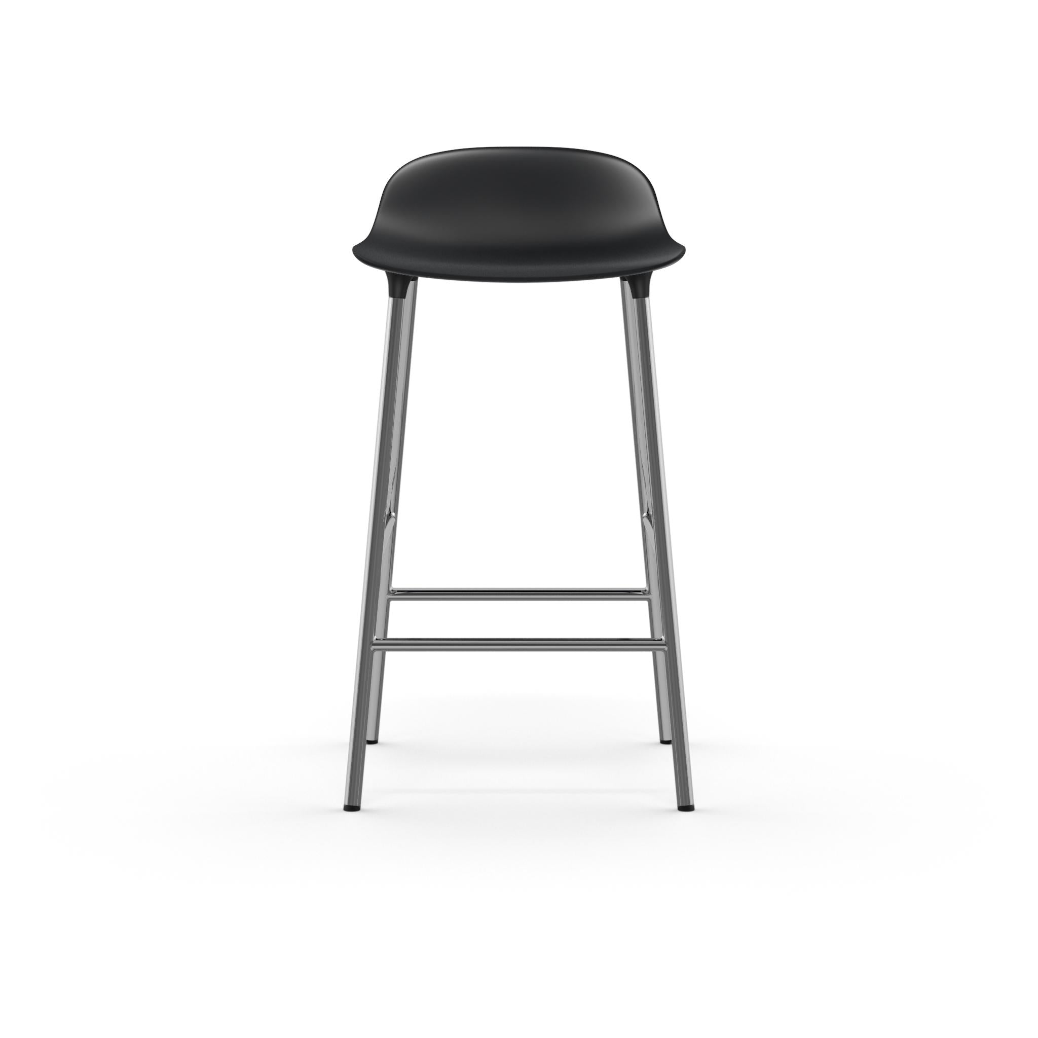 Form Stool 65 cm Black/Chrome