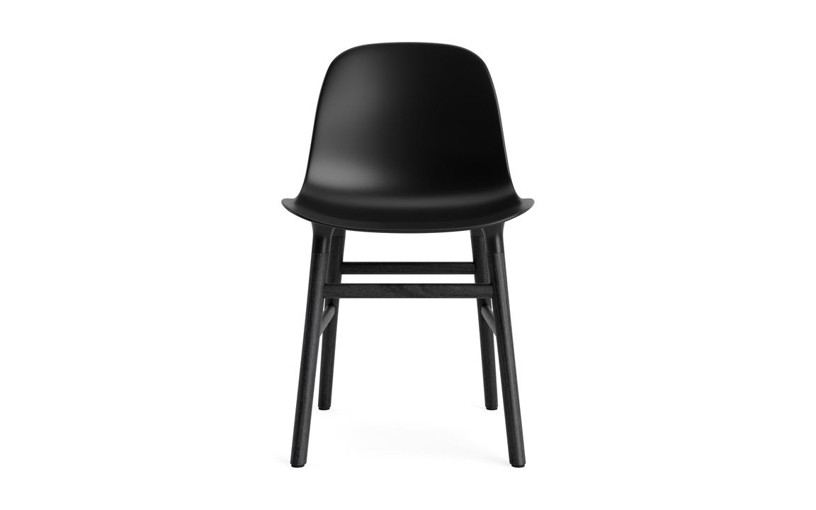 Form Chair Black, Black Lacquered Oak Legs