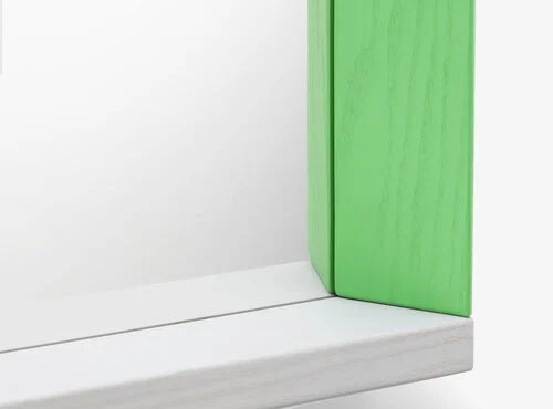 Colour Frame Mirror Small, Green/Pink