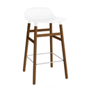 Form Stool 65cm White/Walnut