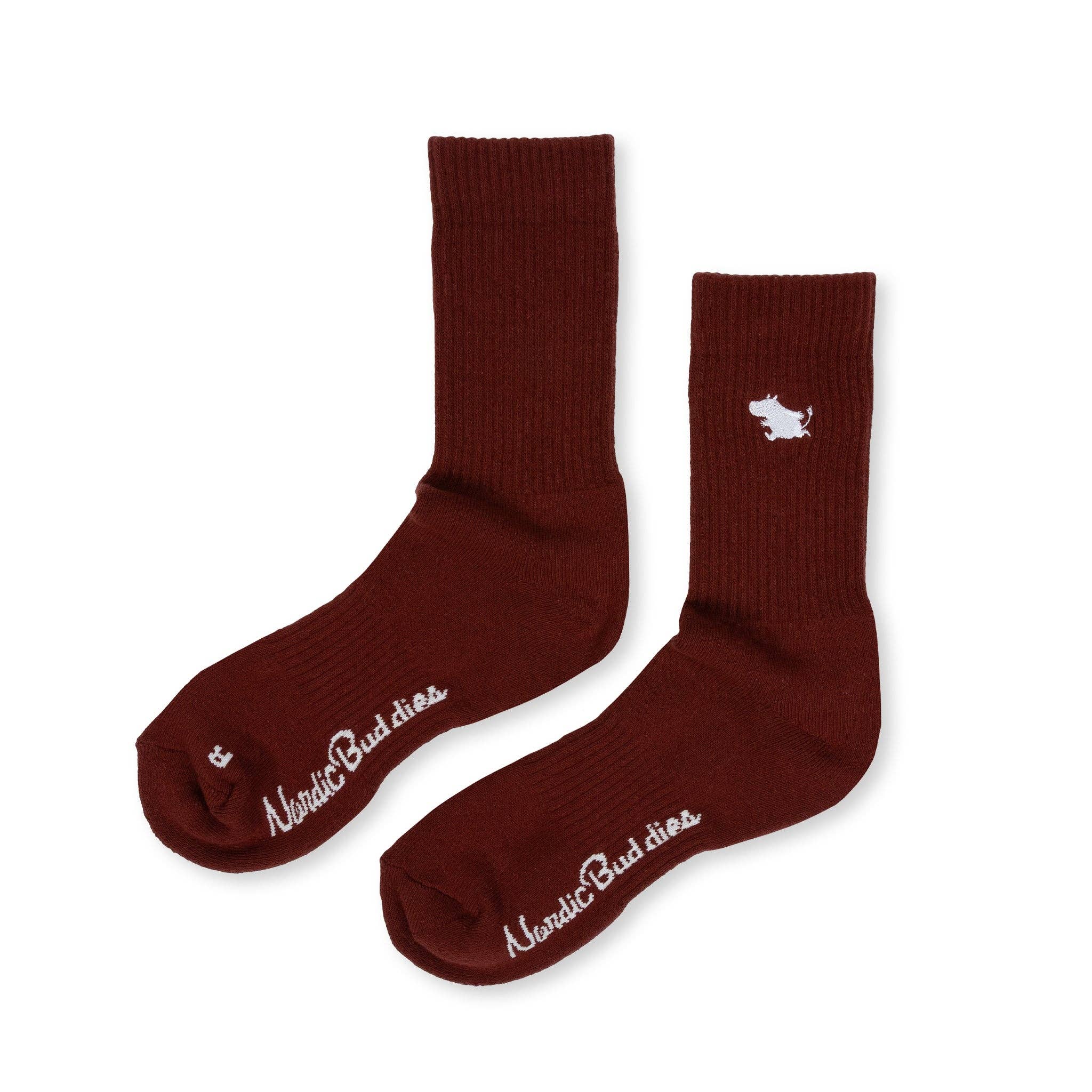 Moomin Classics Women's Tennis Socks: 36-42, burgundy