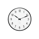 Arne Jacobsen Station Wall Clock, Black/White, 8.3"