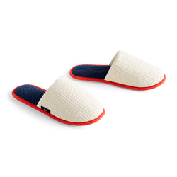 waffle slippers, cream