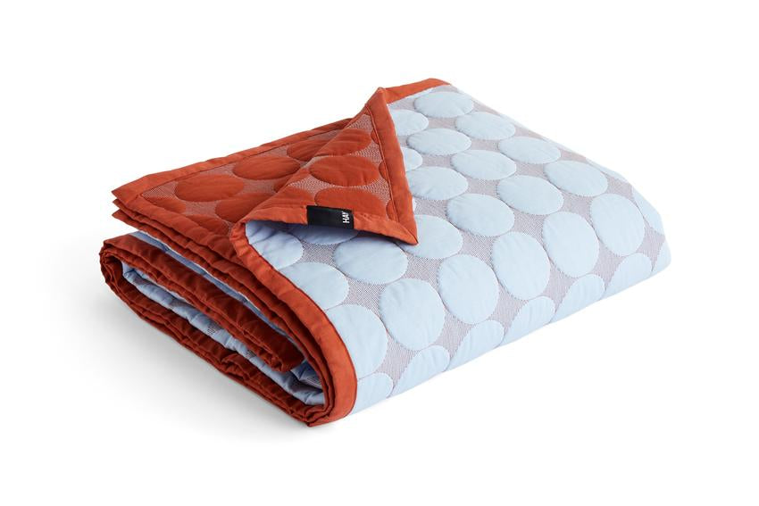 Mega Dot Quilt, Light Blue W235 x L245 cm