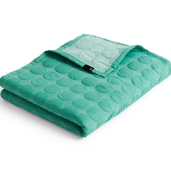 mega dot quilt, sea green W235 x L245 cm