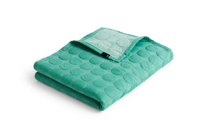 mega dot quilt, sea green W235 x L245 cm