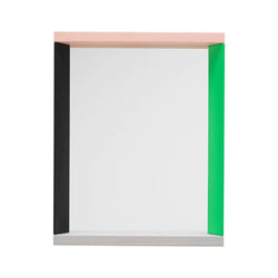 Colour Frame Mirror Small, Green/Pink