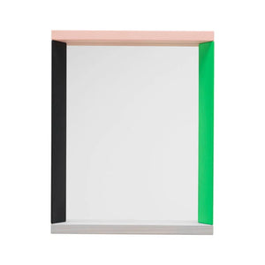 Colour Frame Mirror Small, Green/Pink