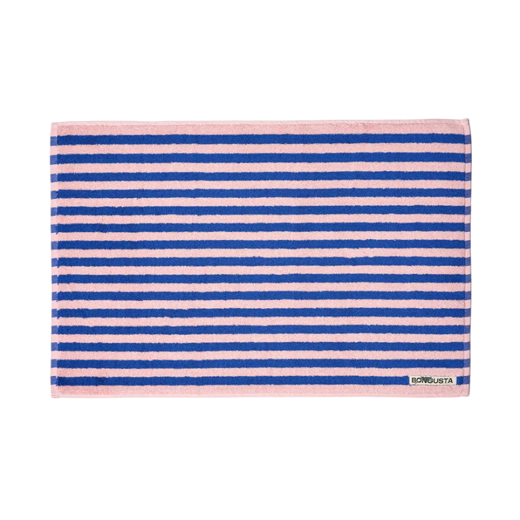 Naram Bath Mat, Blue/Rose