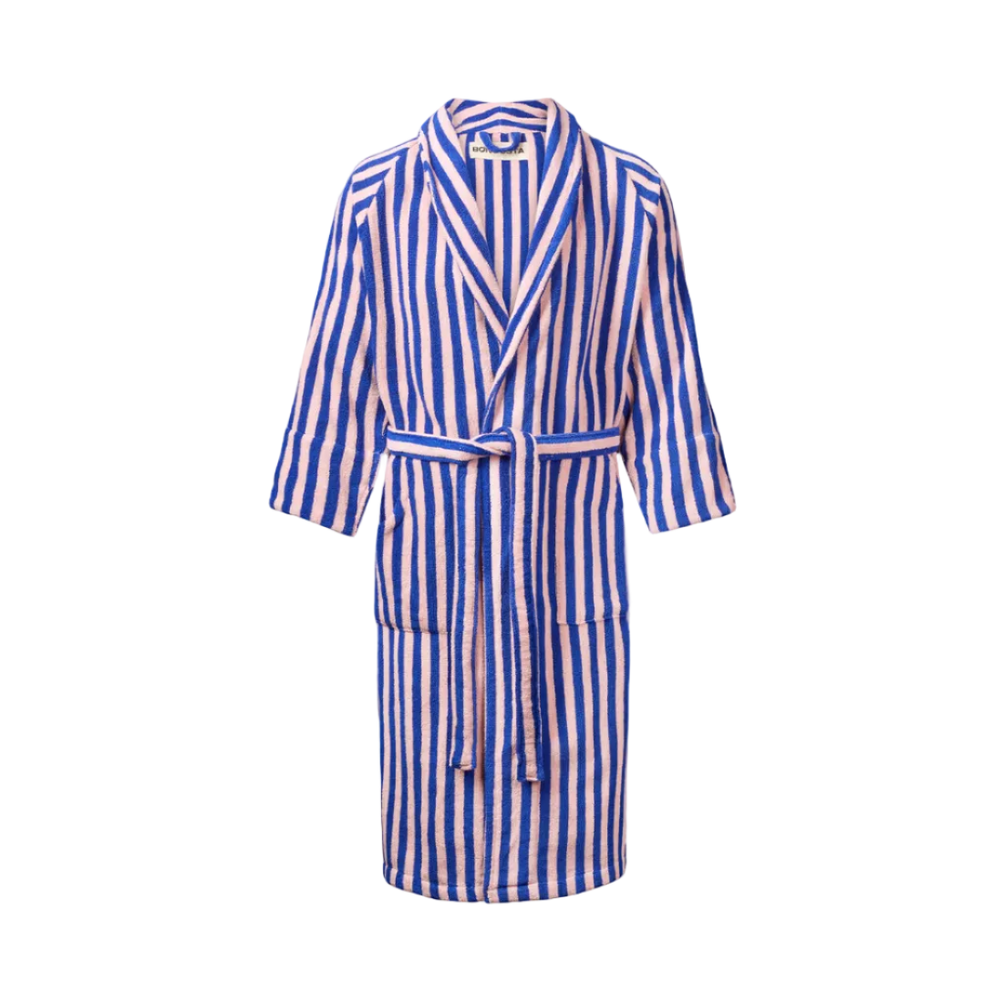 Naram Bathrobe, Blue/Rose