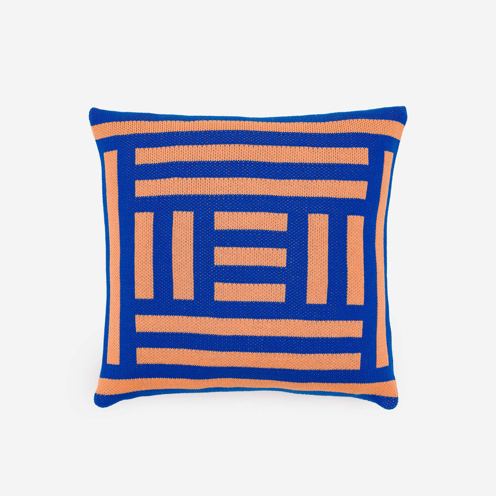 Columns Pillow, Cobalt