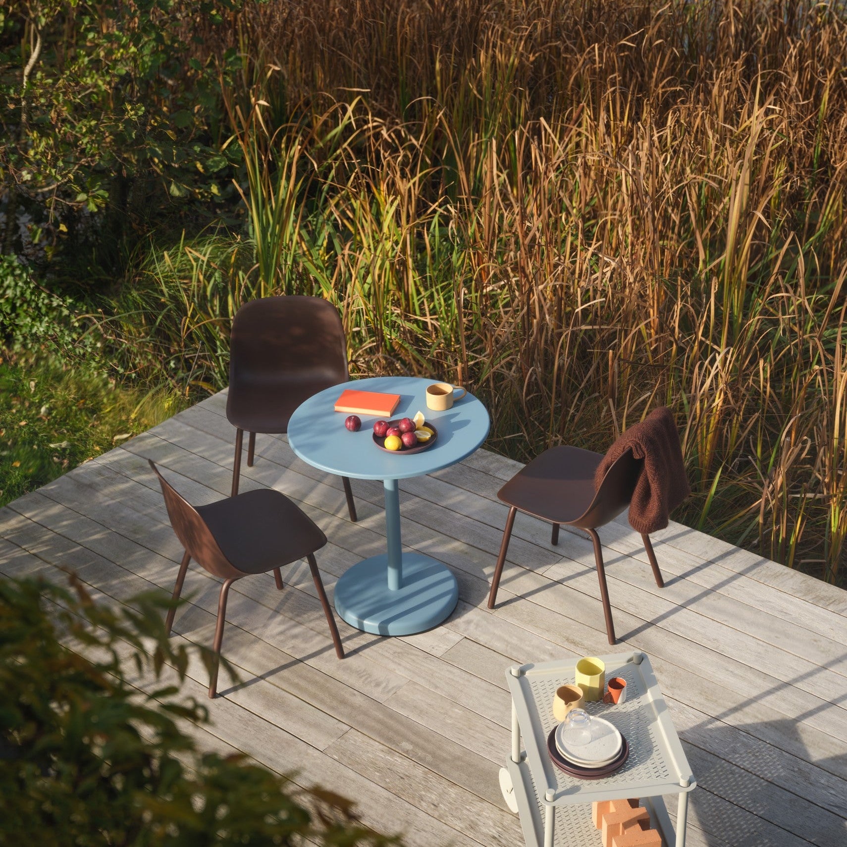 Fiber Outdoor Side Chair, Black