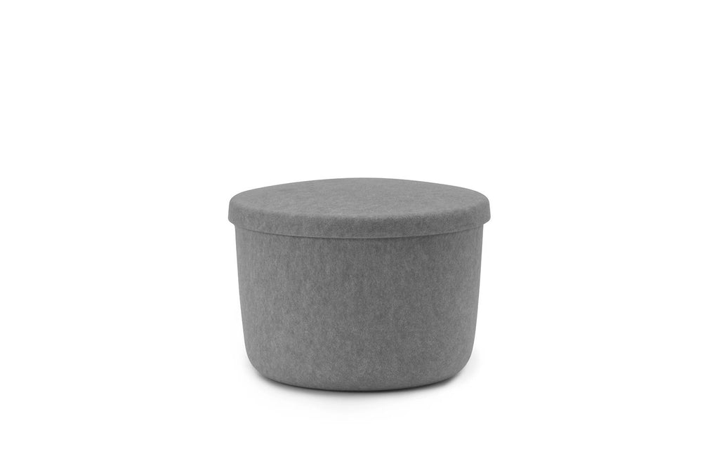 Hide Storage Pouf Small, Grey