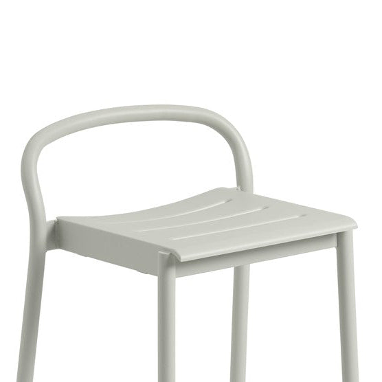 Linear Steel Stool, 65cm,  Grey