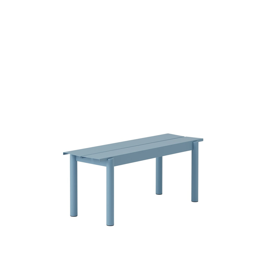 Linear Steel Bench, Pight Blue 110 cm