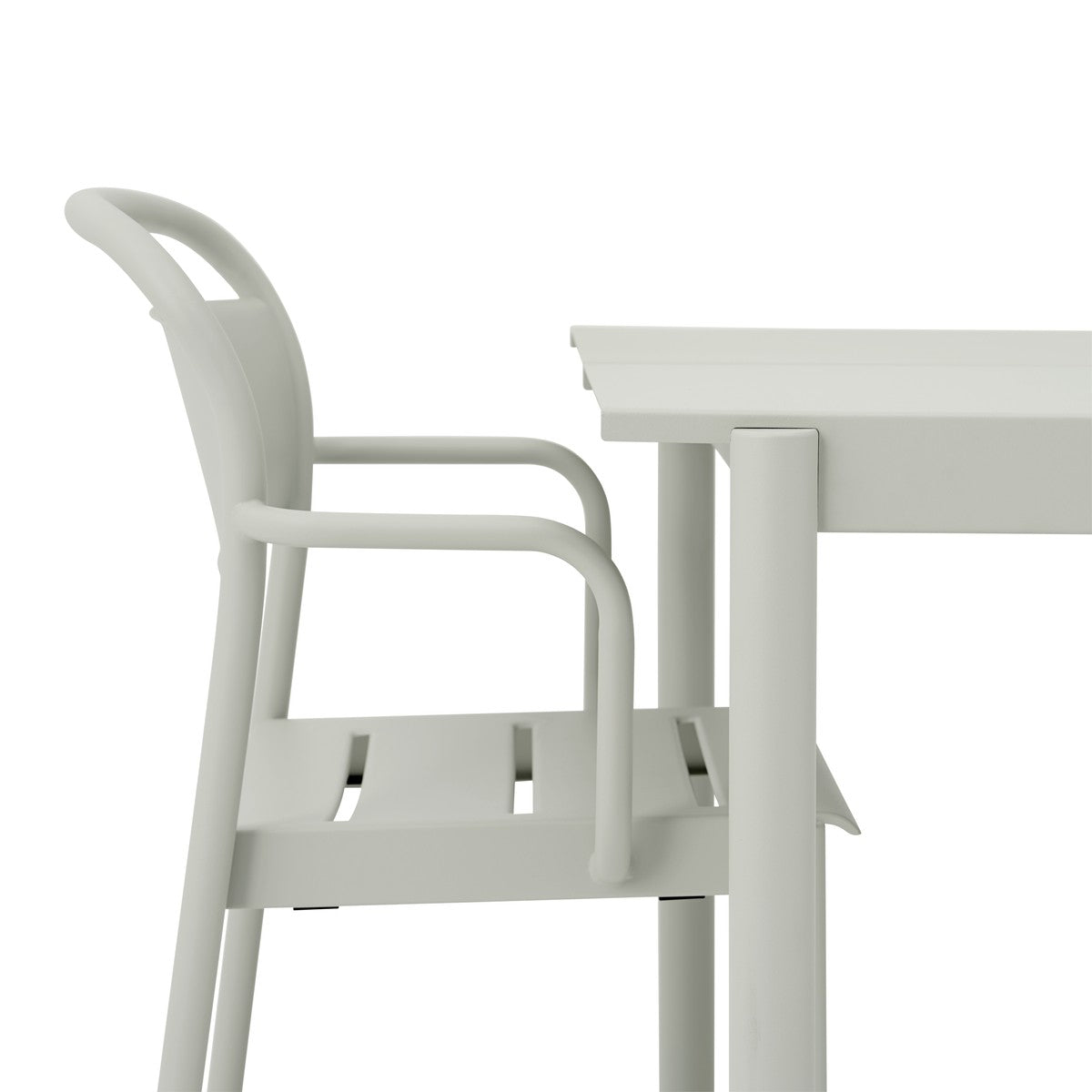 Linear Steel Table, Grey 140cm, 55.1 X 29.5"