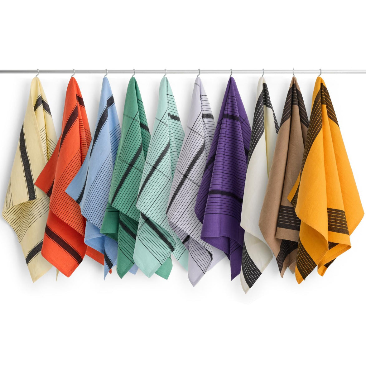 Linear Tea Towel, Mocha