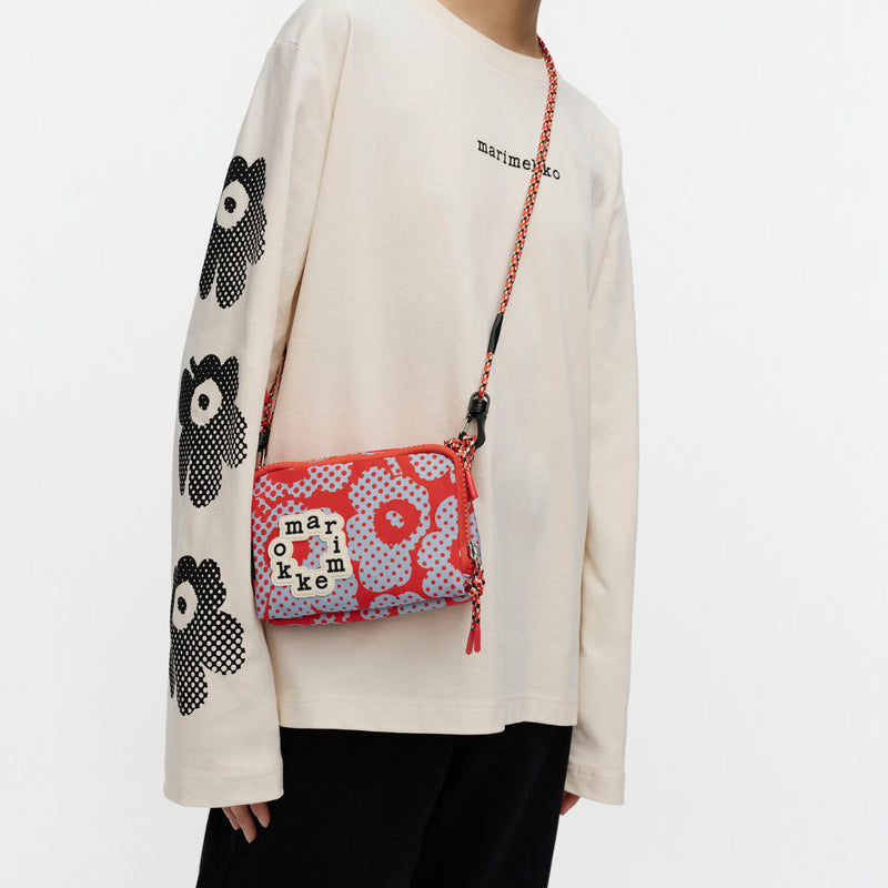 Marimekko unikko shoulder bag, red