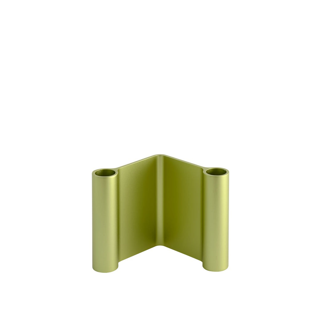 Pair Candleholder, 4" Green