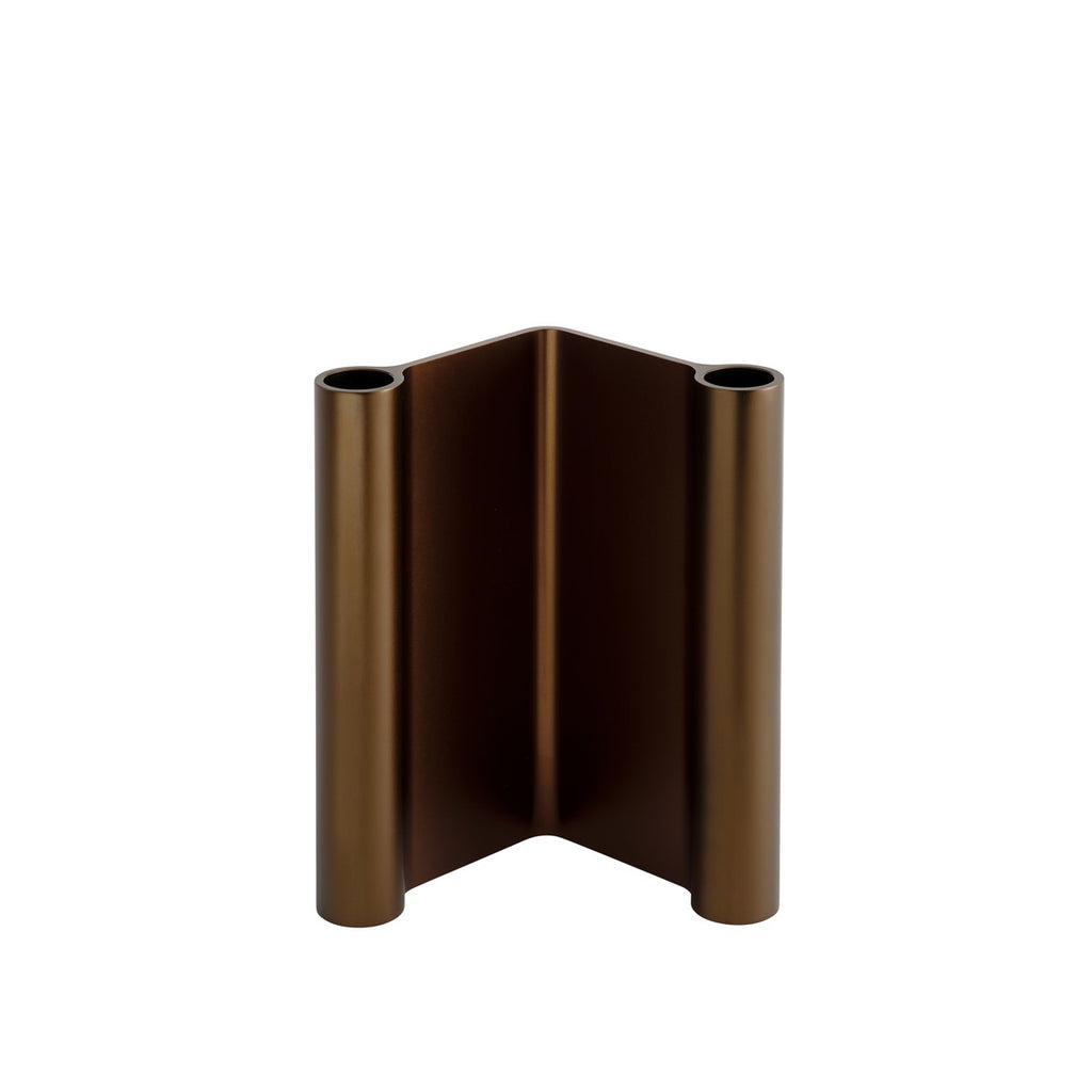 Pair Candleholder, 7" Brown