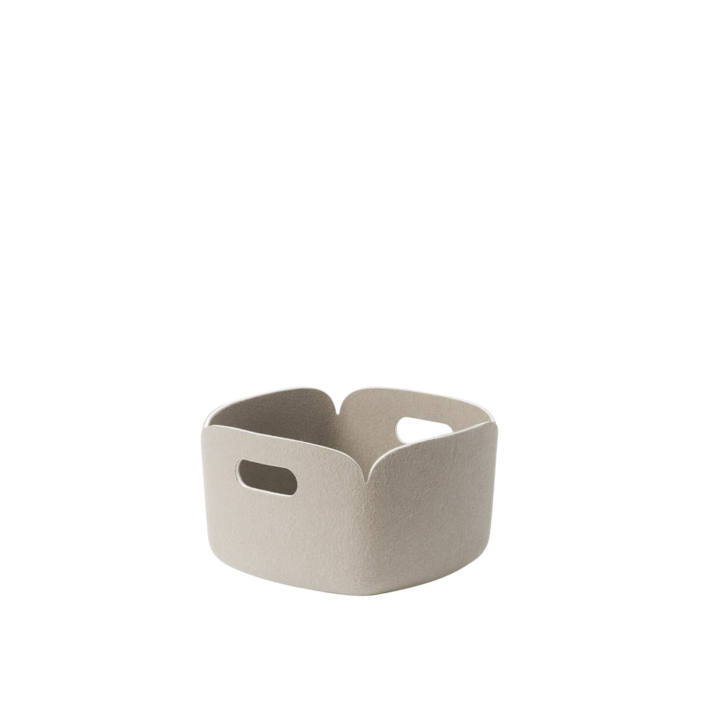 Restore Felt Square 11" Storage Basket, Sand