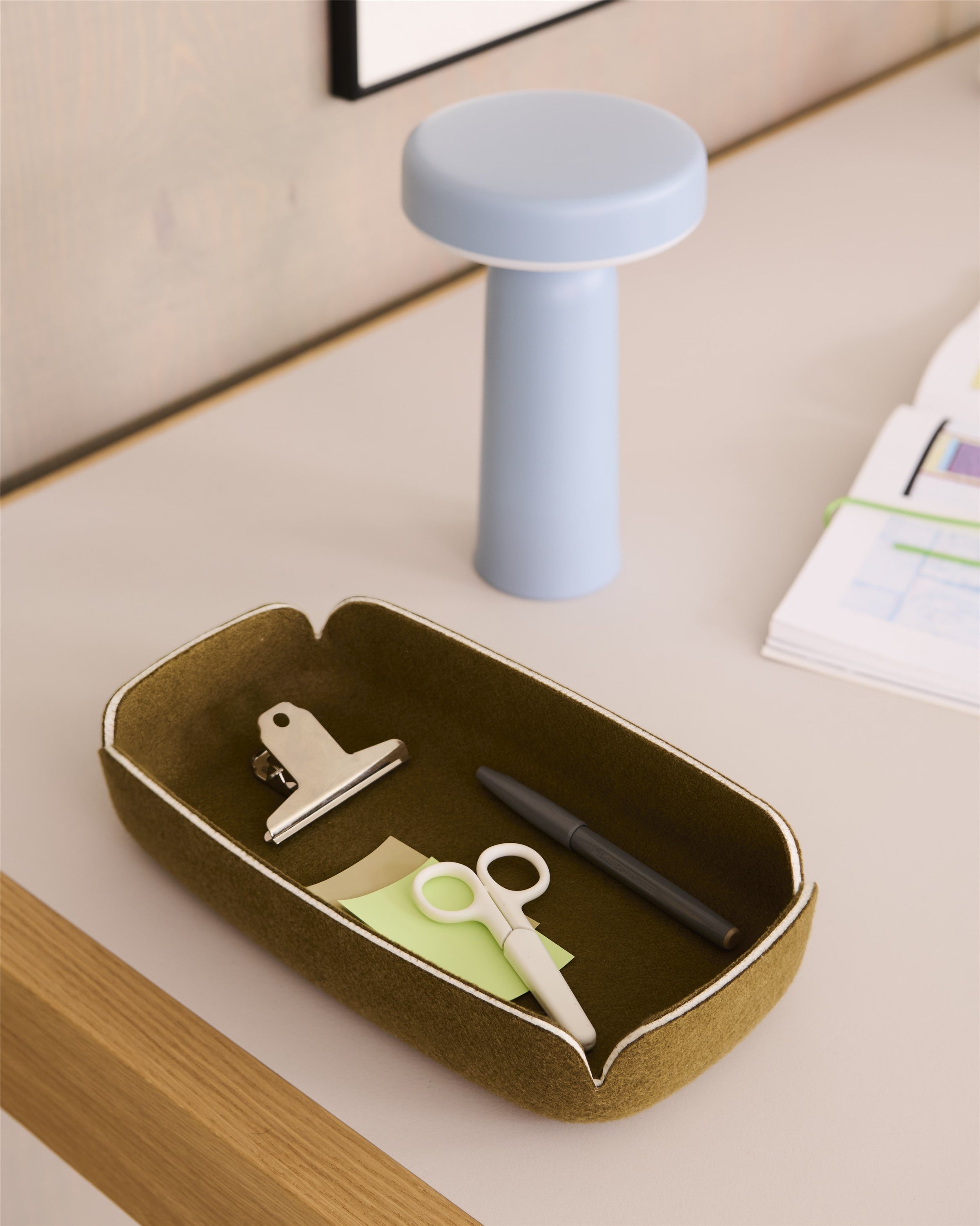 Restore Felt Tray, Small, Brown Green