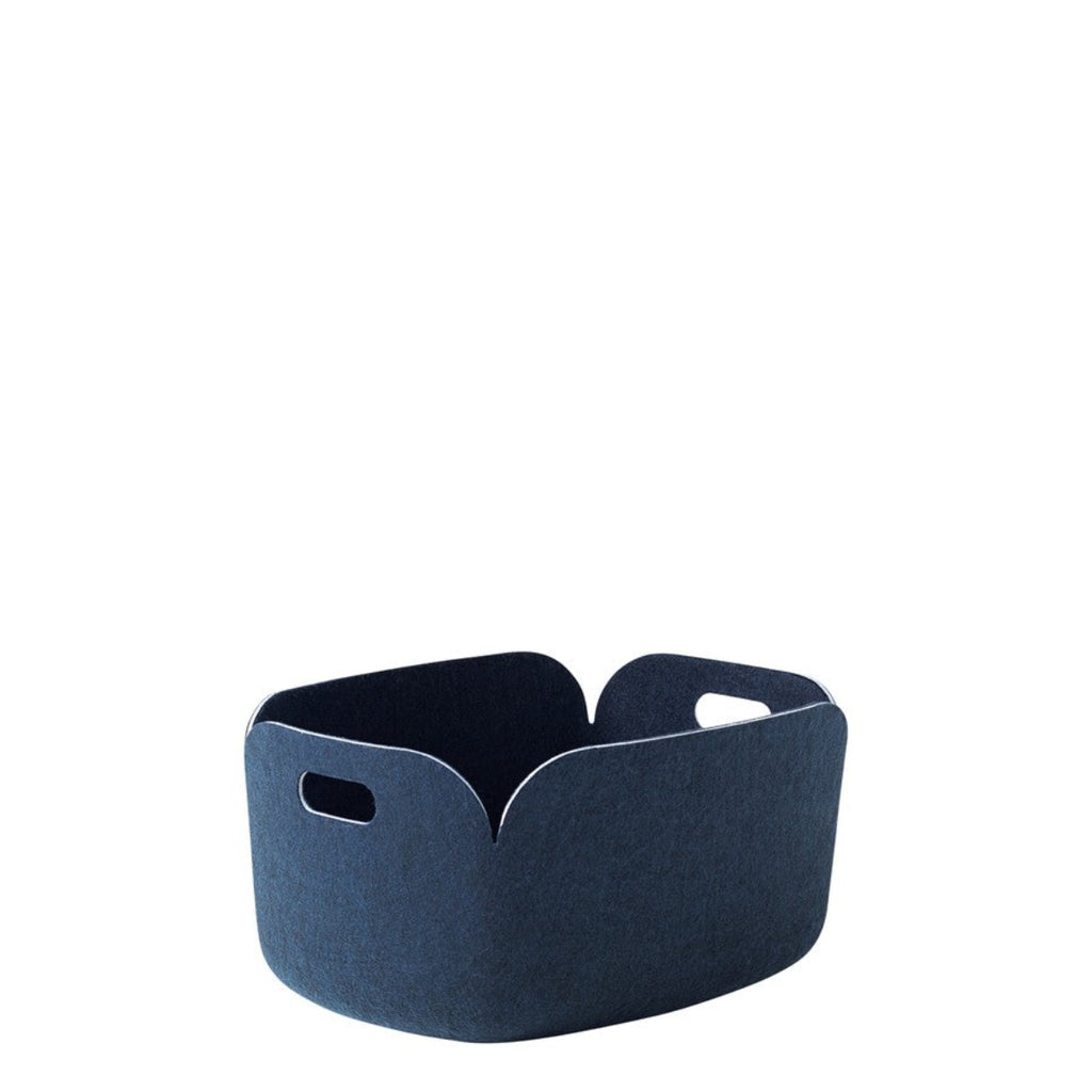 Restore Felt Storage Basket, Midnight Blue