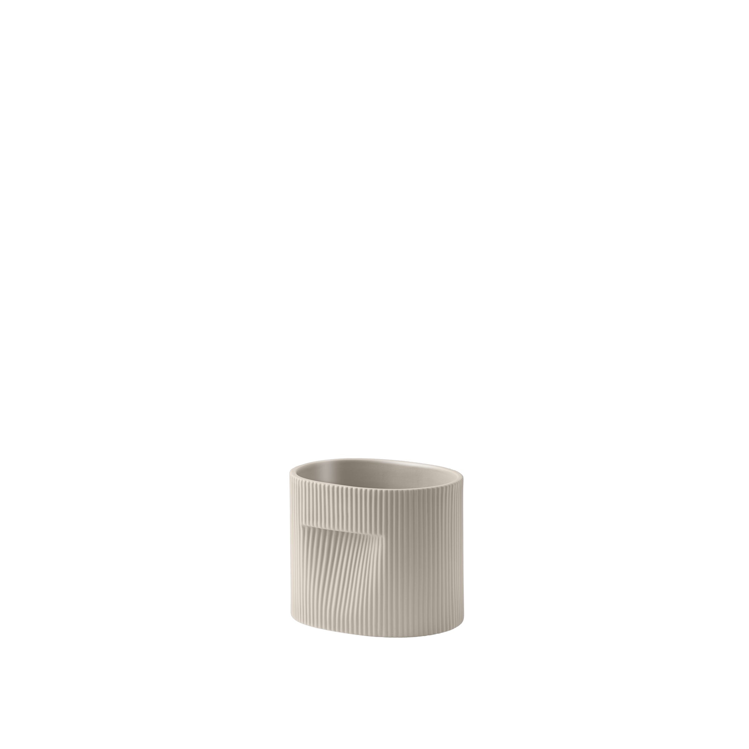 Ridge Planter, Beige, 6"