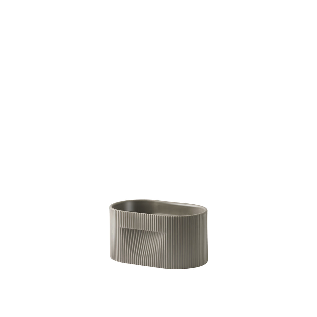 Ridge Planter, taupe, 5"