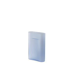 Ridge Vase Frosted, Light Blue, 14