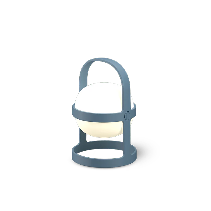 Soft Spot Solar Circular Lamp, H 7.3" Sky Blue