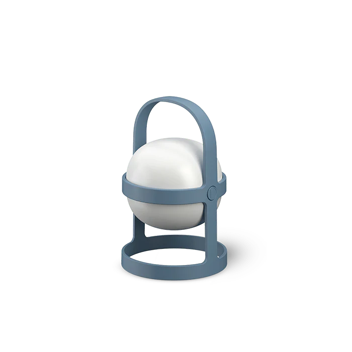 Soft Spot Solar Circular Lamp, H 7.3" Sky Blue