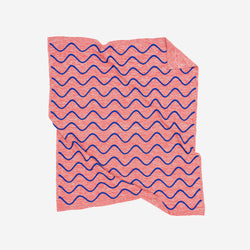 Squiggle Stripe Knit Throw | Poppy Jade