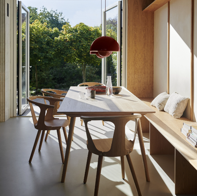 Flowerpot Pendant VP1, Vermillion red