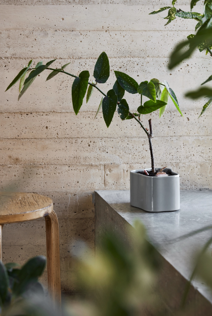 Riihitie Plant Pot, Shape A, Small Grey