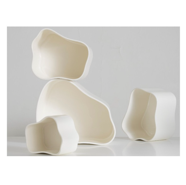Riihitie Plant Pot, Shape B, Small White