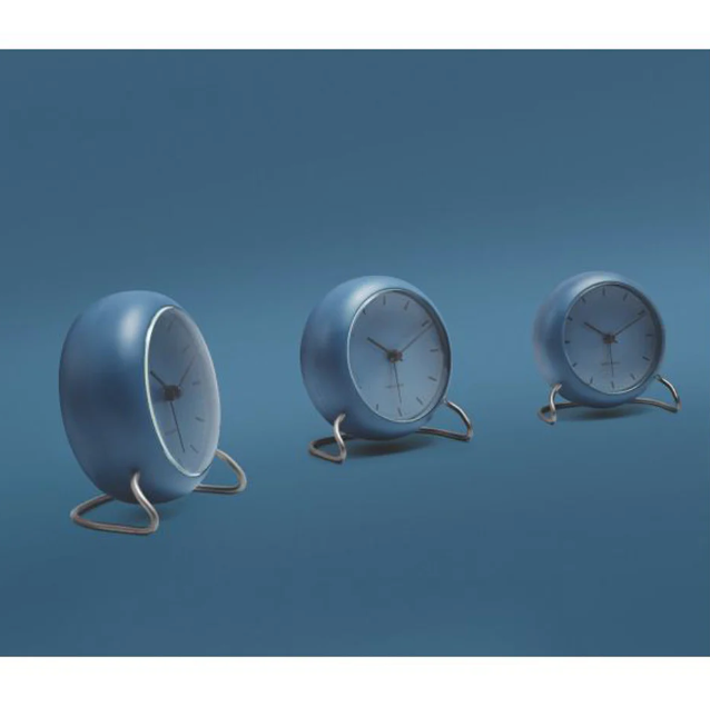 Arne Jacobsen City Hall Table Alarm Clock, Stone Blue