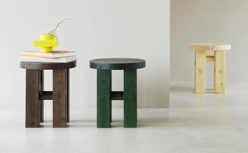 Fyr Stool, Dark Brown