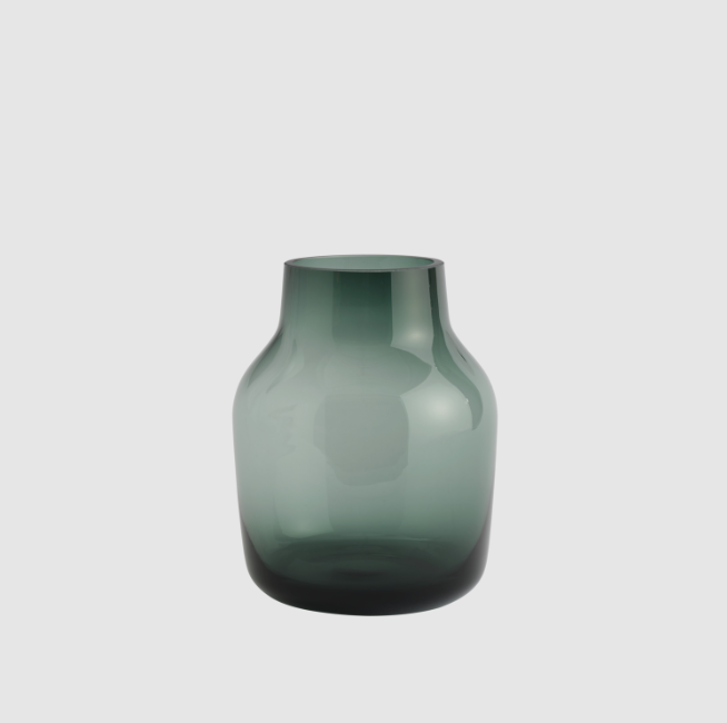 Silent Vase, Dark Green 5.9"